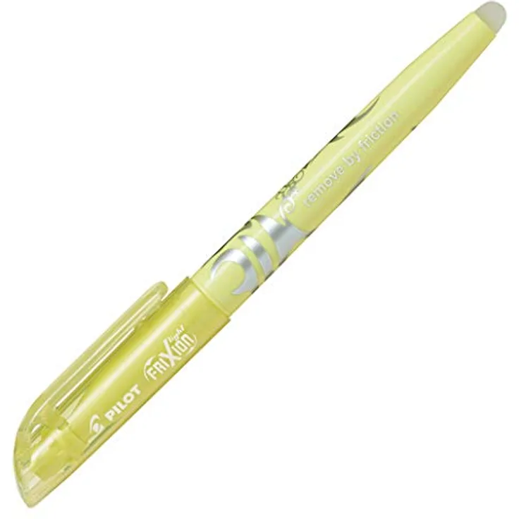 Pilot Pen Frixion Light Soft Textmarker, 3,8 mm, gelb, fehlerhafte Markierung wegwischbar, mit Clip
