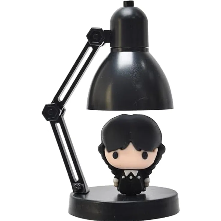 ThumbsUp! Mini Lampe - Wednesday, LED Nachtlicht im Gothic-Design, batteriebetrieben, 9cm hoch