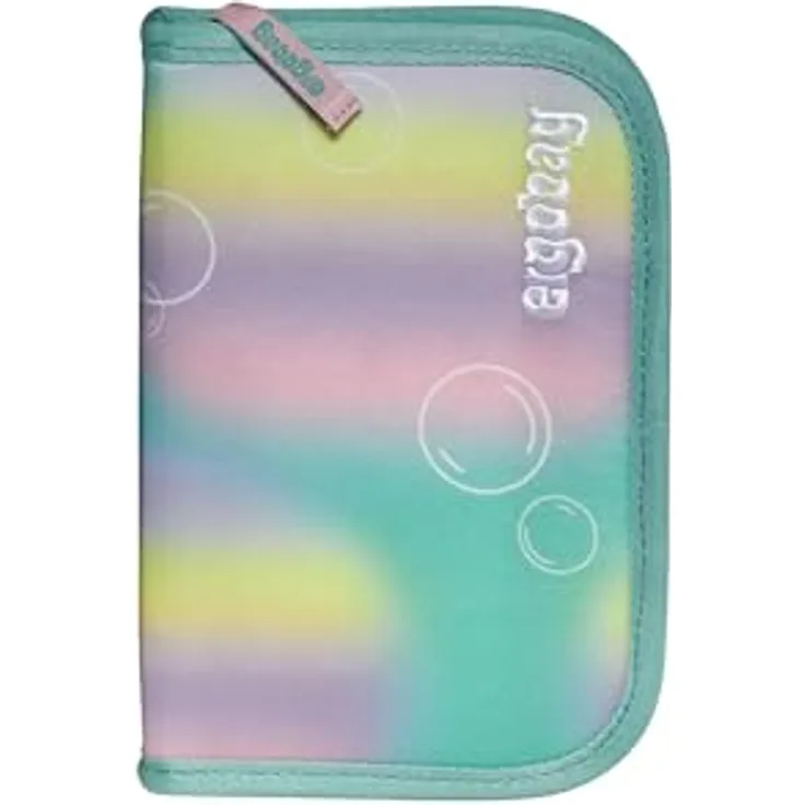 ergobag Federmäppchen Set 22-teilig, Lyra Buntstifte, Stundenplan-Fach, Kleingeld Fach, Lineal ZauBärwelt - Mint, nachhaltig und umweltschonend hergestellt