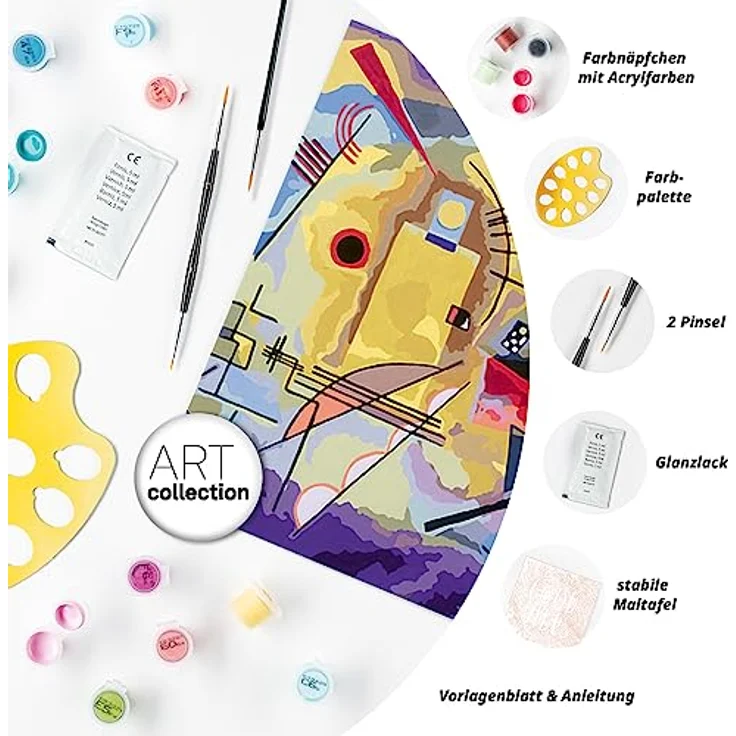 Ravensburger CreArt - Malen nach Zahlen 23650 ART Collection: Yellow, Red, Blue (Wassily Kandinsky) ab 14 Jahren – Bild 5