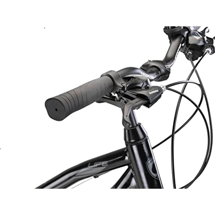 Licorne Bike Premium TrekkingBike in 28 Zoll - Fahrrad für Herren, Jungen, Mädchen und Damen - Shimano 21 Gang-Schaltung - Citybike - Männerfahrrad - L-V-ATB - Schwarz/Grau – Bild 4