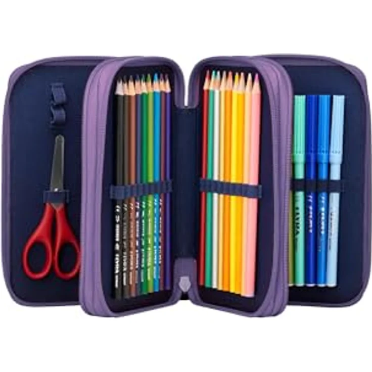 ergobag Maxi Mäppchen Set 40-teilig, mit Lyra Bunt- und Filzstiften, Kleingeldfach, Lineal, Schere – Bild 2