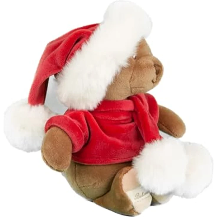 Bukowski Teddybär Baby Santa, 15 cm Stoffteddybär aus braunem, rotem und weißem Plüsch, handwaschbar bis 30°C – Bild 3