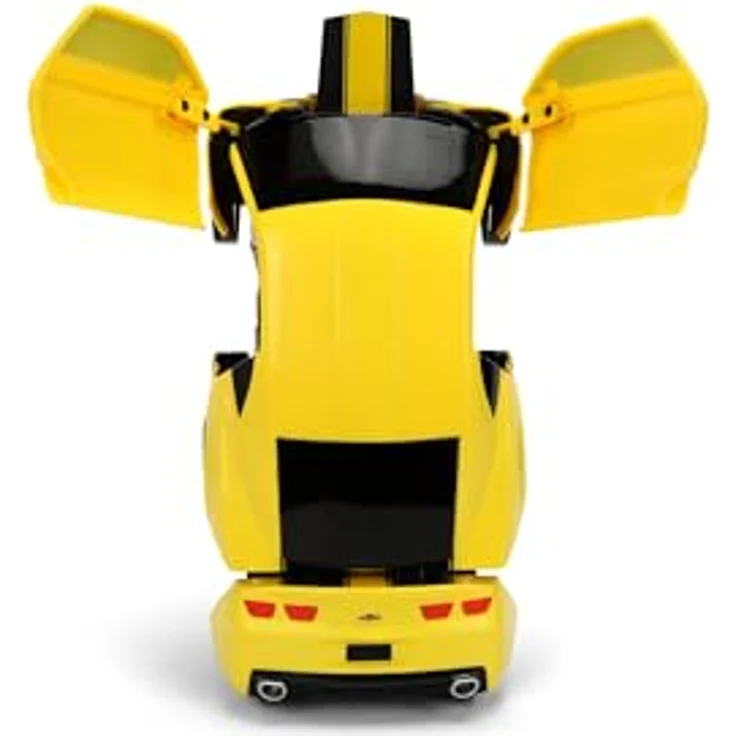 Jada Transformers RC Converting Bumblebee, ferngesteuertes Auto mit Umwandlungsmechanismus, 2-Kanal-Fernsteuerung und Lichteffekten, 28 cm hoch – Bild 5