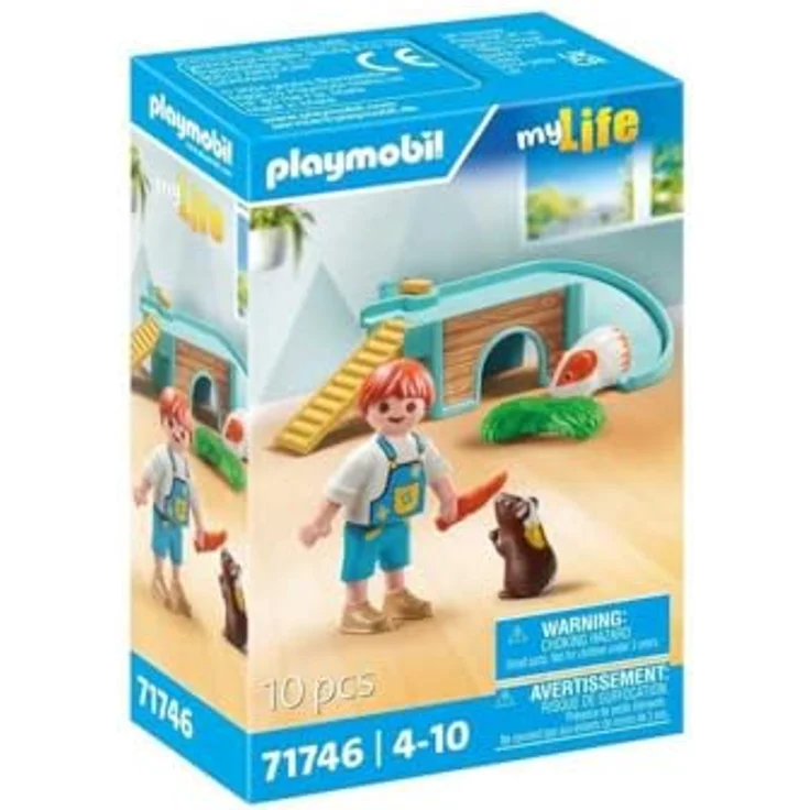 Playmobil® 71746 Junge mit Meerschweinchen, Spielset aus der my Life Reihe mit liebevoll gestalteter Tierumgebung – Bild 1