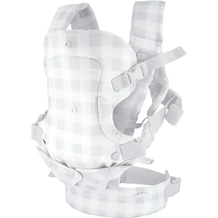 Infantino BKids Babytrage Flip Advanced - Ghingham Print, 4-in-1 Bauchtrage für Babys von 3,6 - 14,5 kg, ergonomisch & pflegeleicht – Bild 11