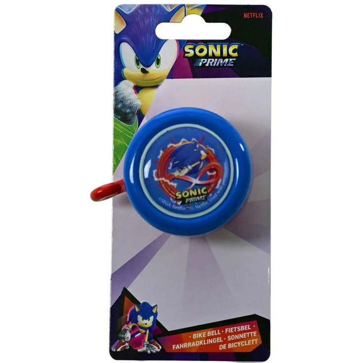 Sonic SEGA Fahrradklingel, langlebige Kinder Fahrradglocke mit klarem Klang und dynamischem Sonic-Design
