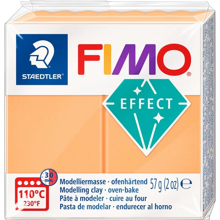 FIMO Modelliermasse Effect Neon, 57 g - Leicht zu verarbeitende, strahlende Neonfarben