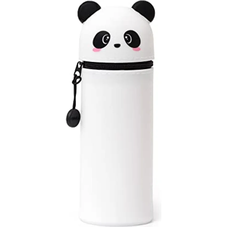 Legami Kawaii Federmäppchen 2 in 1 aus weichem Silikon, Panda – Bild 1