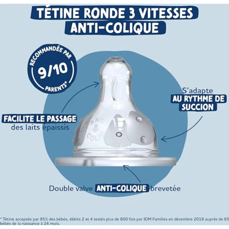 Dodie Anti-Colic Sauger, rund, Durchfluss 1 – langsam, 4 Stück, extra weiches Silikon, für Anfänger – Bild 2