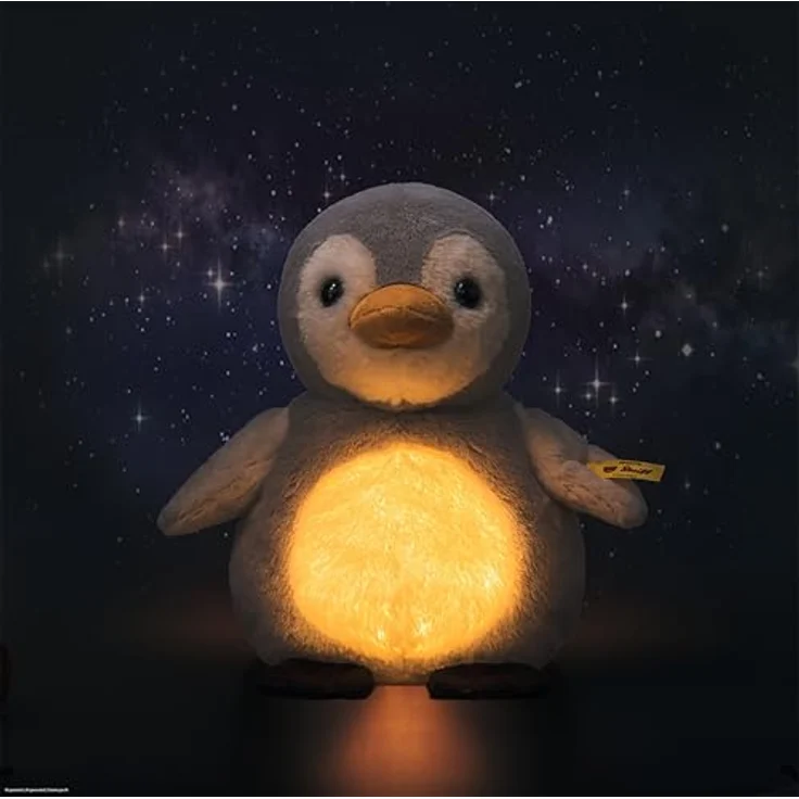 Steiff Nachtlicht Pinguin Lio, 22 cm, grau und cremeweiß, Kuscheltier mit entnehmbarem Nachtlicht – Bild 5