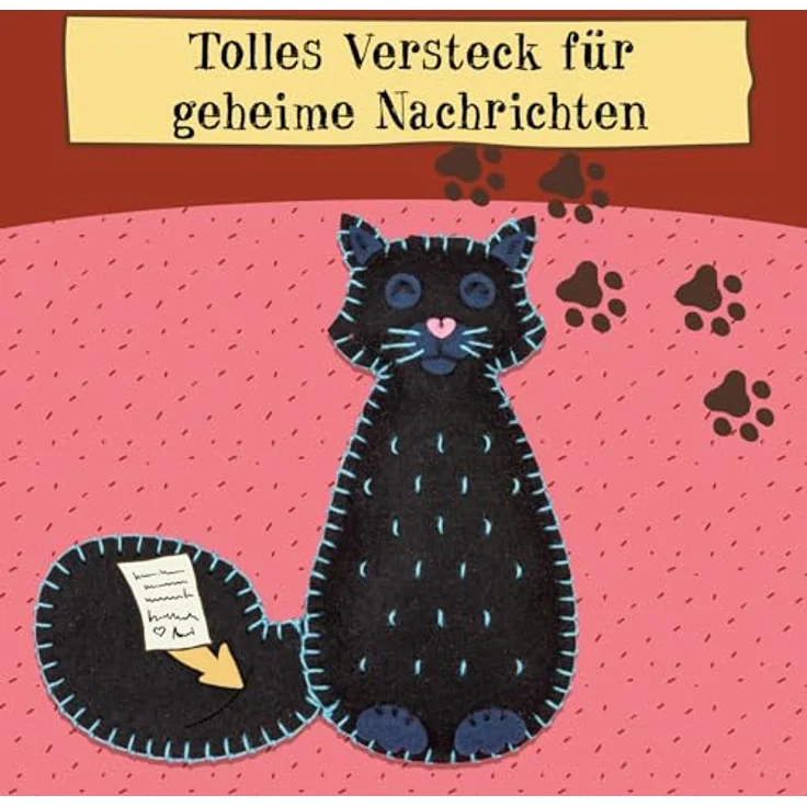 Kosmos Kreativset AllesKönnerKiste - Die Schule der magischen Tiere Nähspaß mit Karajan, Nähset für Kinder ab 8 Jahren mit Anleitung und versteckter Tasche, 15 cm – Bild 4