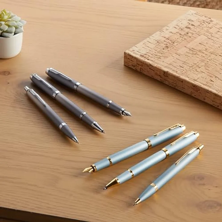 Parker Pen IM Writing Rituals, Ballpoint Pen in Turquoise Green Finish mit Gradient und Gold Trims, Medium P (Blau) – Bild 3