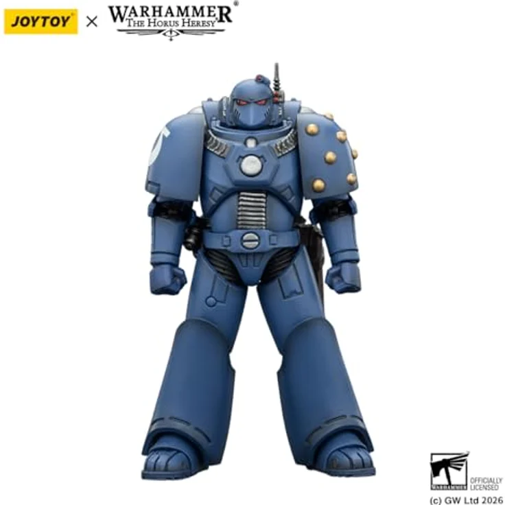 Joy Toy JT02960, Warhammer The Horus Heresy Actionfigur Ultramarines MKVI Tactical Legionary, 12 cm, detailreiche und bewegliche Figur mit Zubehör für Tabletop-Spiel – Bild 2