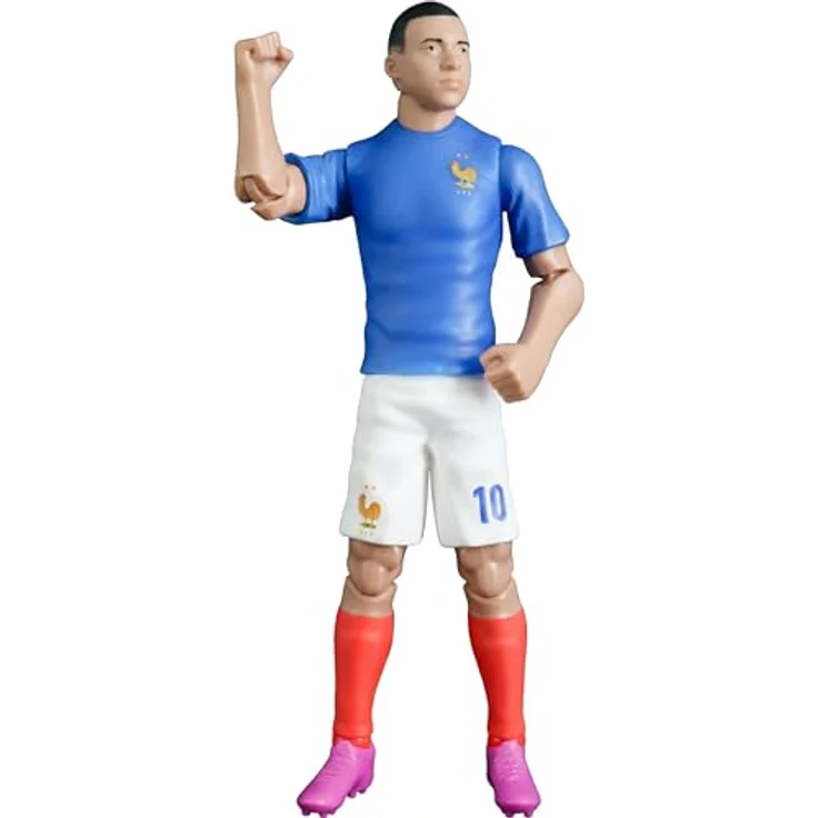 Banbotoys France Mbappé Actionfigur, 20 cm beweglich mit 10 Gelenkpunkten und Fußball, offizielles FFF Merchandise – Bild 6