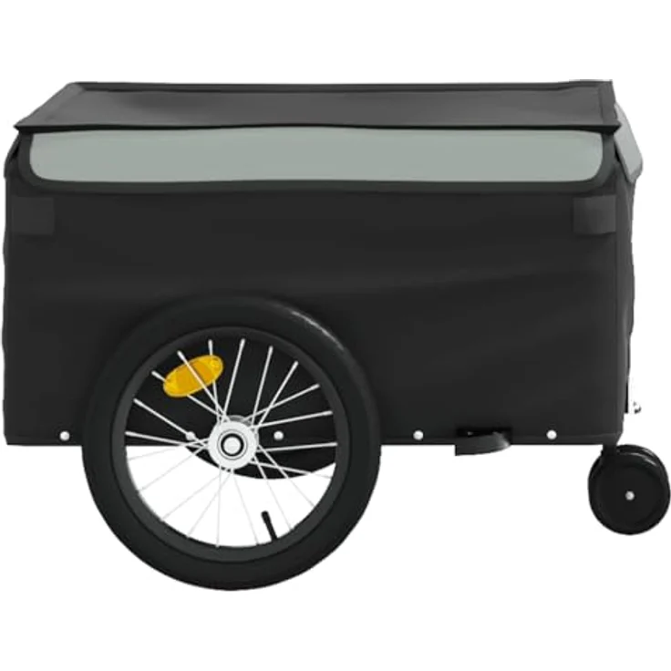vidaXL Fahrradkinderanhänger, robust und vielseitig, schwarz und grau – Bild 7