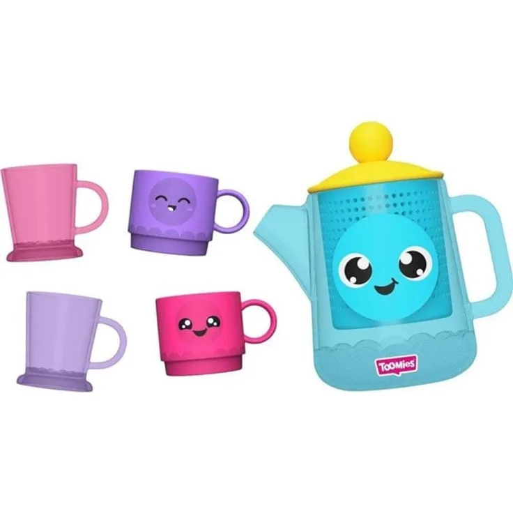 Toomies Bubble & Brew Deluxe Set, Babyspielzeug mit schäumendem Teekanna und 6 Tassen, fördert kreatives Spielen für Kinder ab 18 Monaten