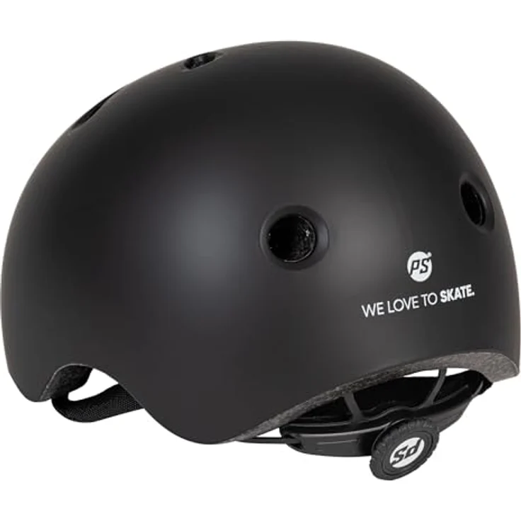 Powerslide Helm Urban Black Matt, Leichter Helm für Herren und Damen, für Inline Skates, Fahrrad, Scooter in schwarz – Bild 2