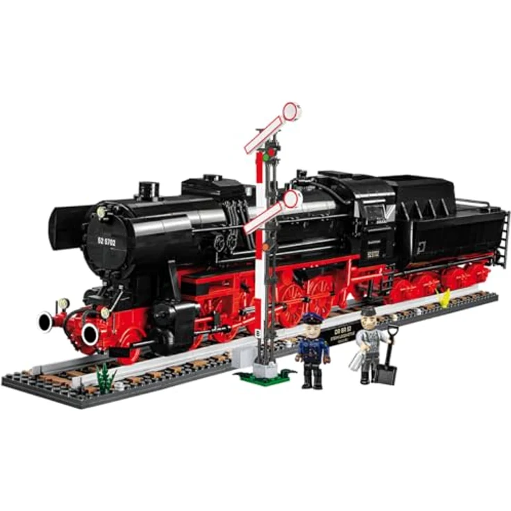 Cobi DR BR 52 Dampflokomotive & Bahnsignal, 2-in-1 Edition, Maßstab 1:35, mit deutschen und polnischen Markierungen – Bild 1