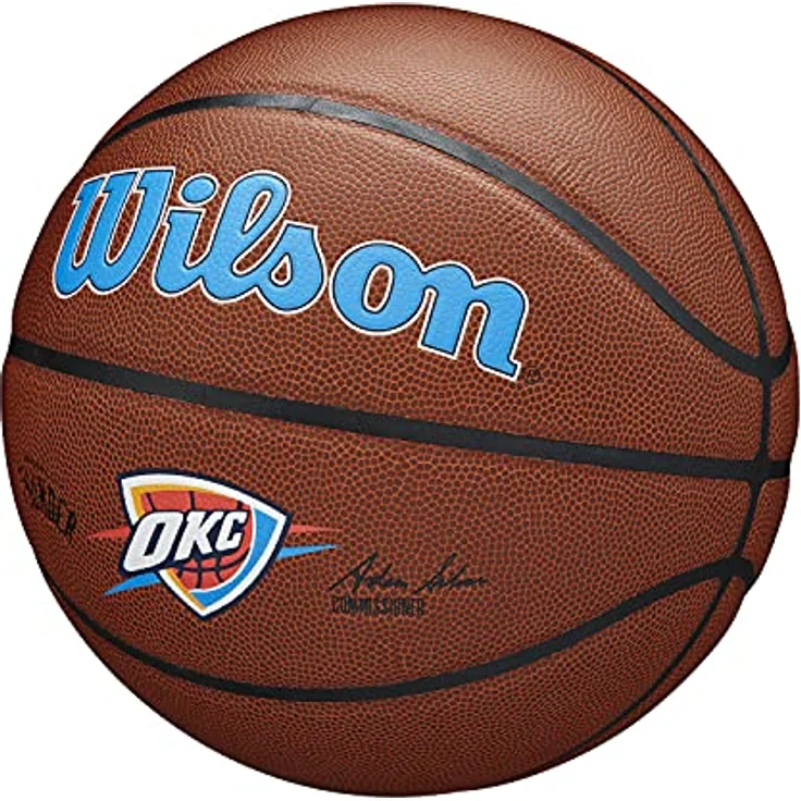 Wilson Basketball TEAM ALLIANCE, OKLAHOMA CITY THUNDER, Indoor/Outdoor, Mischleder, Größe: 7 – Bild 3