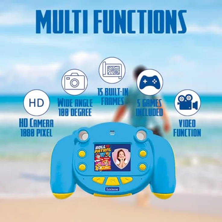 Lexibook Paw Patrol Kinderfotoapparat, 2 Zoll LCD Bildschirm, 32 GB Speicher, 15 kreative Rahmen, integrierte Spiele – Bild 2