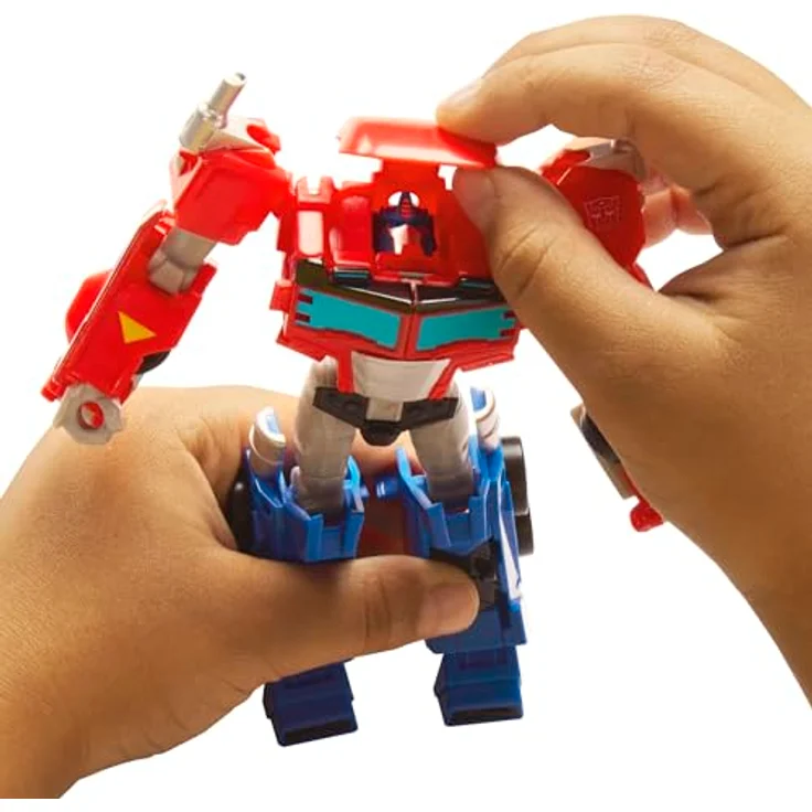 Transformers Transformers Prime Changers Optimus Prime Action-Figur, 12,5 cm große Roboter-Figur, wandelbar in Truck-Modus, 13 Schritte, mit Blaster und Energon Battle-Effekt – Bild 4