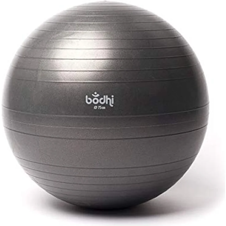 bodhi Gymnastikball (platzsicher), 75 cm, anthrazit, mit Logodruck – Bild 1