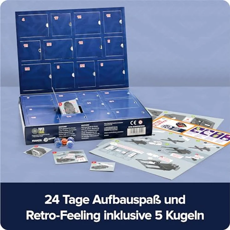 FRANZIS 67210 - Retro Flipper Adventskalender, In 24 Tagen zum eigenen, voll funktionsfähigen Flipper-Automaten, plastikfrei, für Kinder ab 8 Jahren – Bild 7