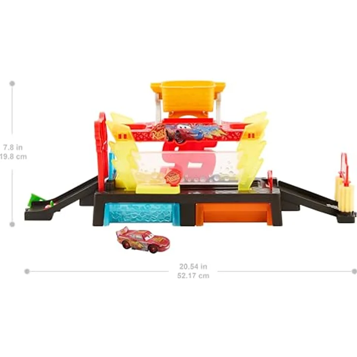Disney Pixar Cars Color Changers Lightning McQueen Autowaschanlage, interaktives Spielset mit Farbwechseleffekt – Bild 6