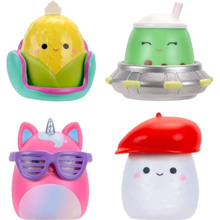 Jazwares Squishmallows Squish-a-longs, 25er Set von Sammelfiguren, 2,5 cm groß mit tragbaren Accessoires und Sammlerhandbuch – Bild 4