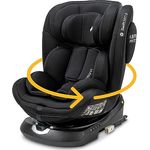 Osann Reboarder-Kindersitz Swift360 S i-Size 360° drehbar, ab 15 Monate - 12 Jahre, All Black, mit Isofix-Basis & Top-Tether