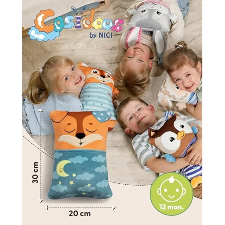 NICI Cosidoo Fuchs, Wendekuscheltier mit Stauraum, 30x20cm, orange, für spielende und kuschelnde Kinder – Bild 2