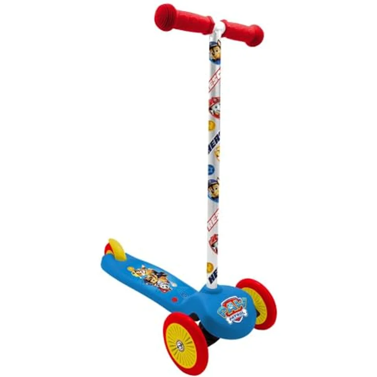 Seven 3-Rad Scooter Paw Patrol mit Lean-to-Steer-Lenkung, rutschfestem Deck und Hinterradbremse, klappbar – Bild 1