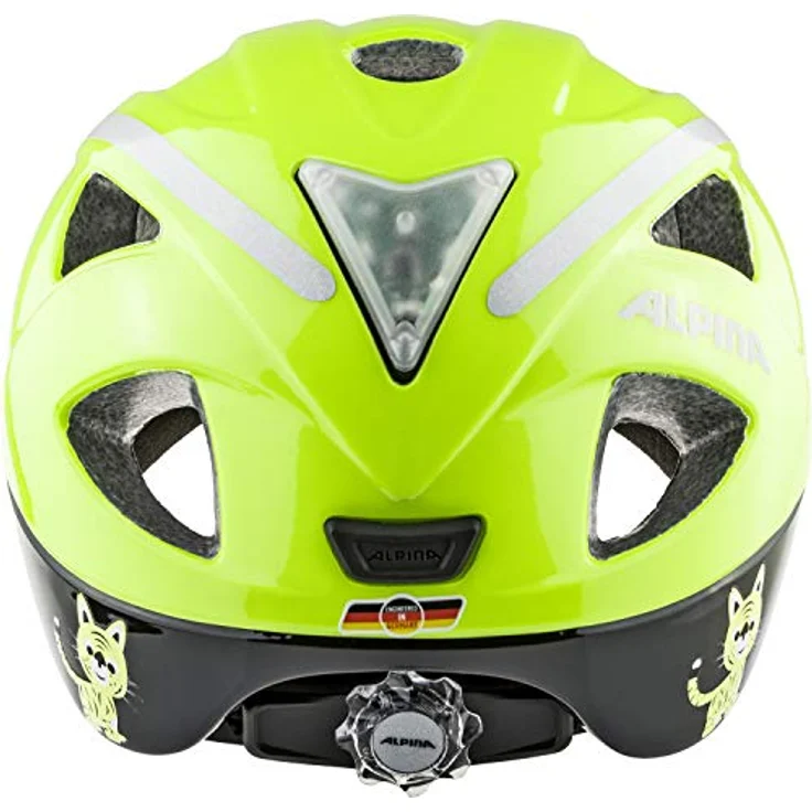 Alpina Kids Ximo Flash Be Visible Reflection, Größe 45 - 49 cm - Fahrradhelm, Farbe Gelb – Bild 5