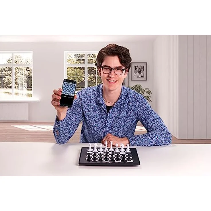 MILLENNIUM eONE M841, Elektronisches Schachbrett für Online-Spiel mit 81 LEDs, Bluetooth und Lithium-Ionen-Akku – Bild 2