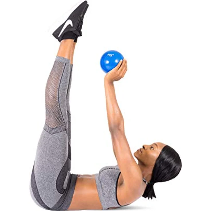 ProsourceFit Gewichtete Trainingsbälle für Pilates, Yoga, Krafttraining und Physiotherapie, 1,8 kg, blau, ps-222-smb-1,8 kg – Bild 3