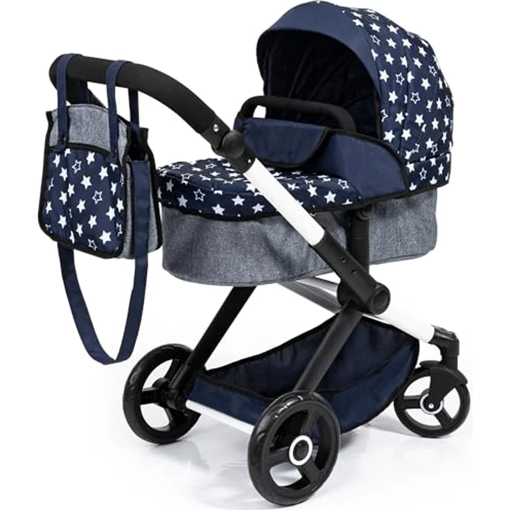 Kombi Puppenwagen Xeo - Dunkelblau-Grau – Bild 2