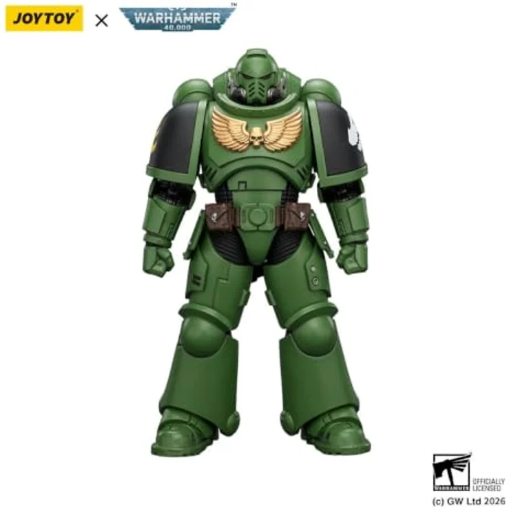 JOYTOY Warhammer 40,000 Salamanders Intercessor Actionfigur, 12 cm, hochdetailliert und beweglich mit Bolzen-Gewehr, Bolzen-Pistole und Kettenschwert – Bild 5