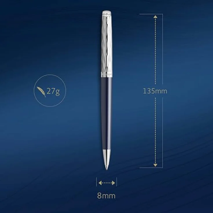 Waterman Hemisphere L'Essence du Blue, Schreibstift Special Edition in Dunkelblau, elegantes Design mit metallischem Finish – Bild 3