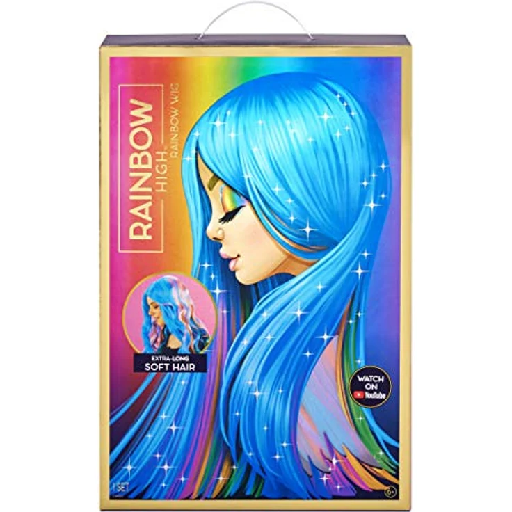 Rainbow High Perücke 45.72cm - Weiches, extra langes Haar für Rollenspiele - Glam Dress-Up Accessoire für Mädchen - Regenbogen – Bild 3