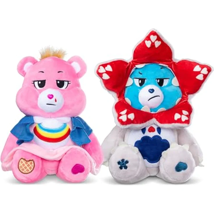 Basic Fun Care Bears x Stranger Things 2-Pack Boxset, 30cm – Cheer Bear als Eleven & Grumpy Bear als Demogorgon – Limited Edition Stoffpuppen Geschenkset – Bild 2