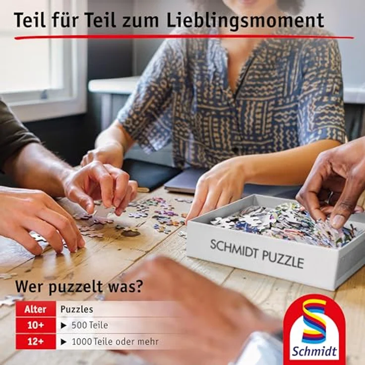 Schmidt Spiele Sommerhaus, 1000 Teile Puzzle mit 6-Sterne Premium Quality, 69,3 x 49,3 cm, fördert Geduld und Teamarbeit – Bild 5
