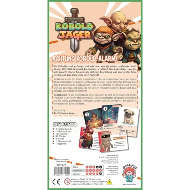 Ottavio Koboldjäger, Kooperatives Abenteuerbrettspiel für 2-4 Spieler, Ages 8+, 30-60 Minuten, Deutsch – Bild 4