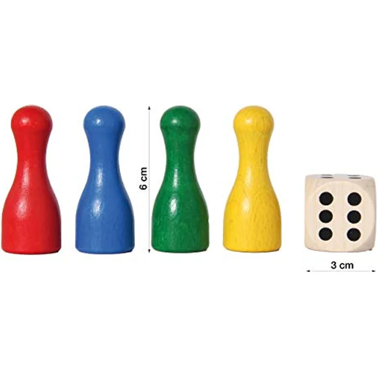 Bartl 106616 Brettspiel Ludo groß aus Holz XXL Format 50cm x 50cm – Bild 6