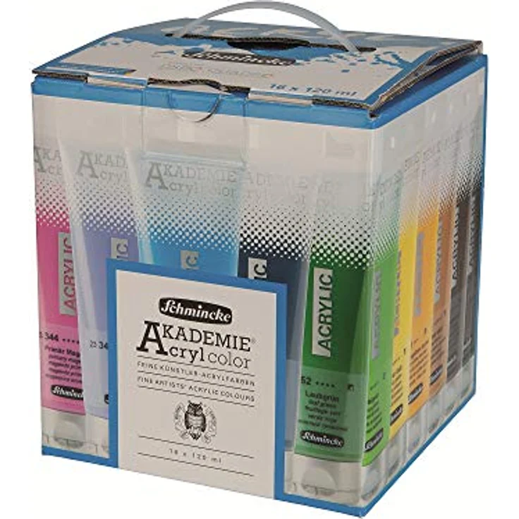 Schmincke Feinste Akademie Acrylfarben Valuepack, 16 Farben à 120 ml, hochwertige Malfarben für kreative Projekte – Bild 4