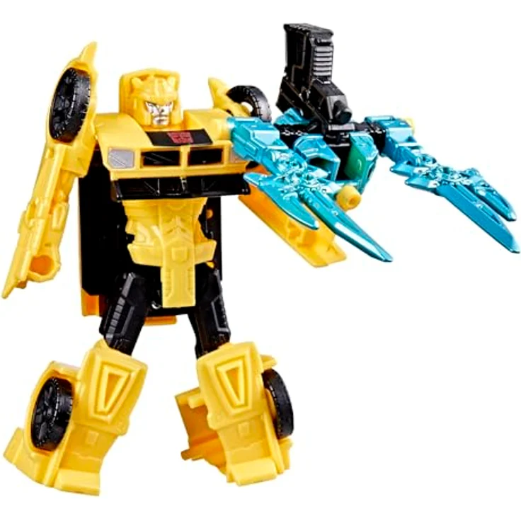 HASBRO Transformers Cyberworld Bumblebee, 10 cm Armoured Cyber Changers Figur mit verwandelbarem Blaster, ab 6 Jahren geeignet – Bild 1