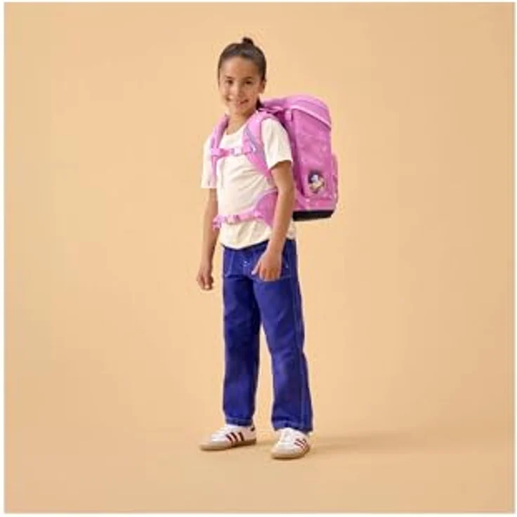 ergobag cubo Set, ergonomischer Schulranzen 5-teilig für 1. Klasse, höhenverstellbar, standfest und reflektierend, individuell gestaltbar, 28 x 40 x 25 cm – Bild 2