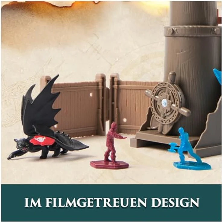 DreamWorks Dragons, Drachenzähmen leicht gemacht - Trial of Flame, Drachen-Arena Spielset mit Feuerturm, 2 Drachen- und 2 Wikingerfiguren, Rollenspiel für Kinder ab 4 Jahren – Bild 5