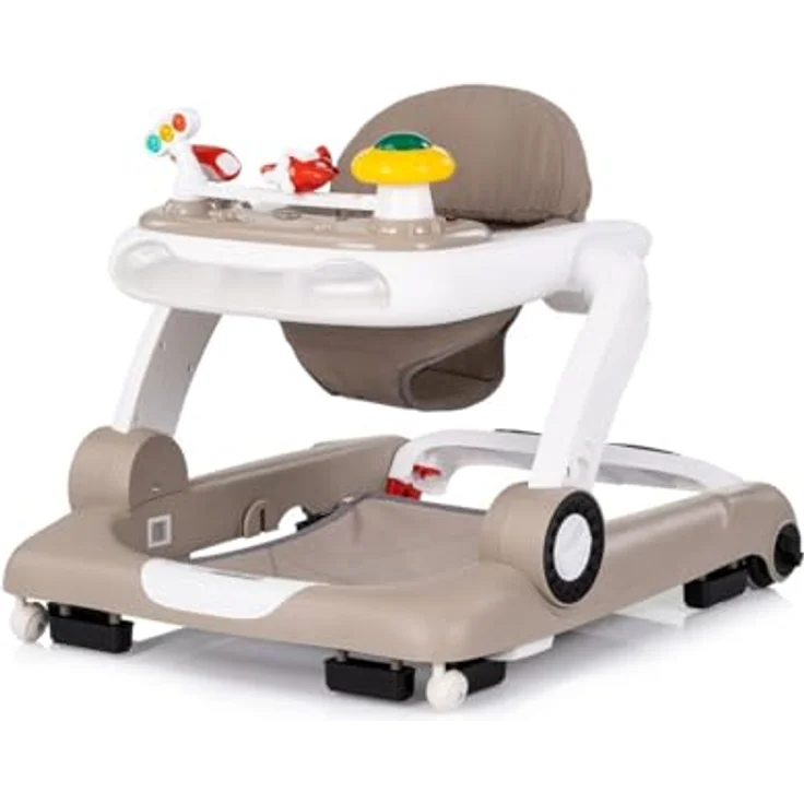Chipolino Lauflernhilfe Little Explorer 4 in 1, Lauflernwagen mit Musikfunktion, höhenverstellbar, beige – Bild 2