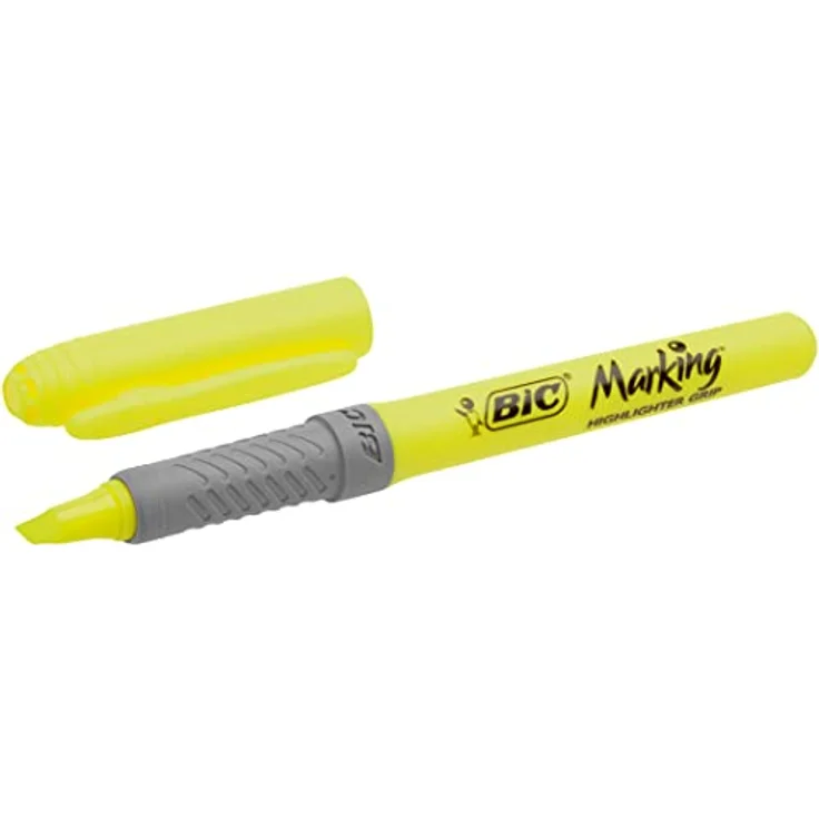 BIC Textmarker, 2x5 Highlighter Set, mit Keilspitze, drückt nicht durch Papier, mit Austrocknungsschutz – Bild 2
